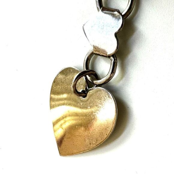 Silver tone heart hip belt - Picture 6 of 7